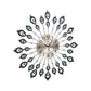 3D Crystal Wall Clock Large Modern Luxury Round Dial Golden Glass