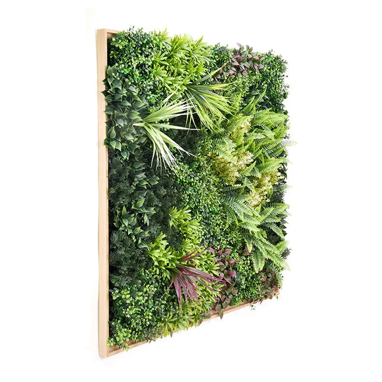 3D Green Artificial Plants Wall Panel Flower Wall Vertical