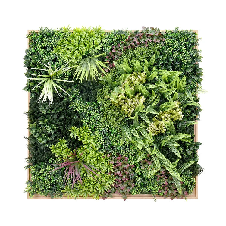 3D Green Artificial Plants Wall Panel Flower Wall Vertical