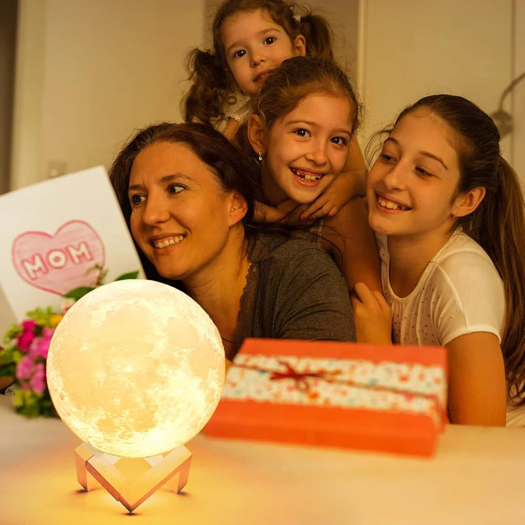 3D Moon Lamp Night Light Moonlight Desk Table Smart Phone
