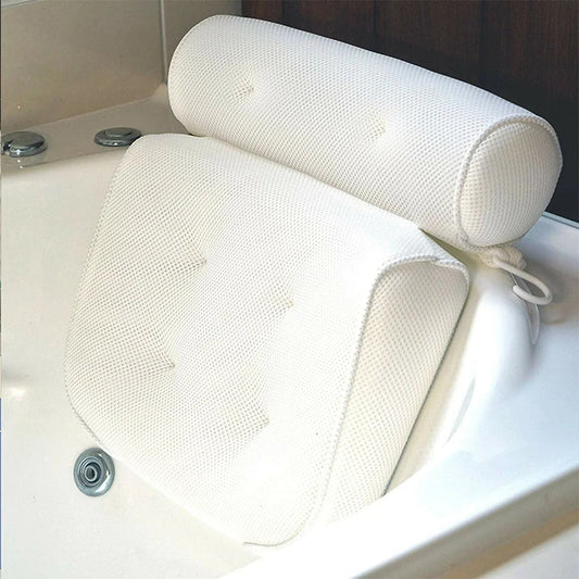 3D Spa Mesh Bath Pillow Neck Back Support for Bathtub Tub