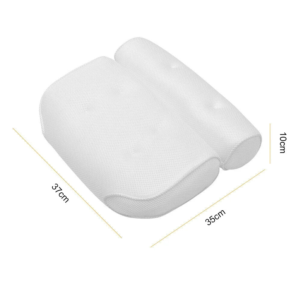 3D Spa Mesh Bath Pillow Neck Back Support for Bathtub Tub