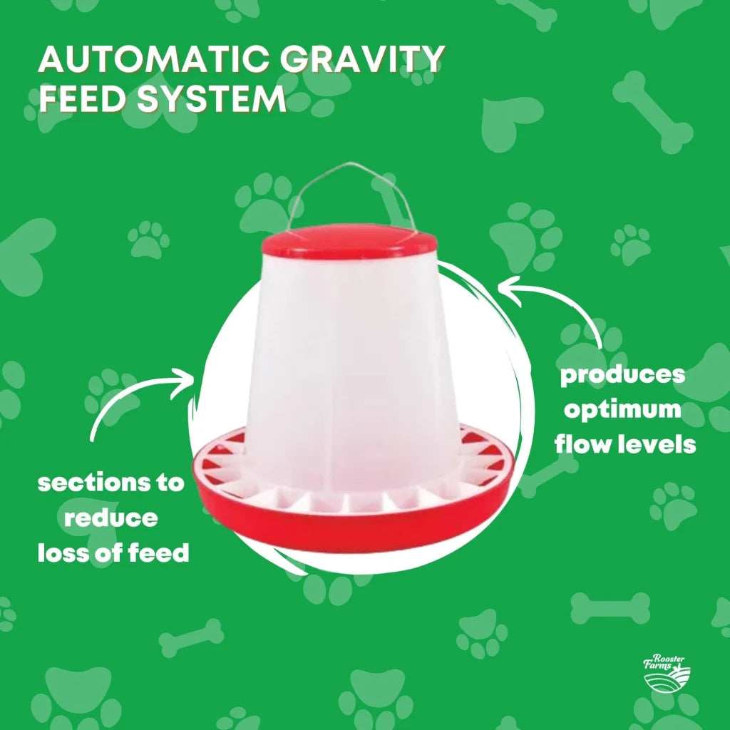 3Kg Automatic Chicken Feeder - Plastic Poultry Chook Hen