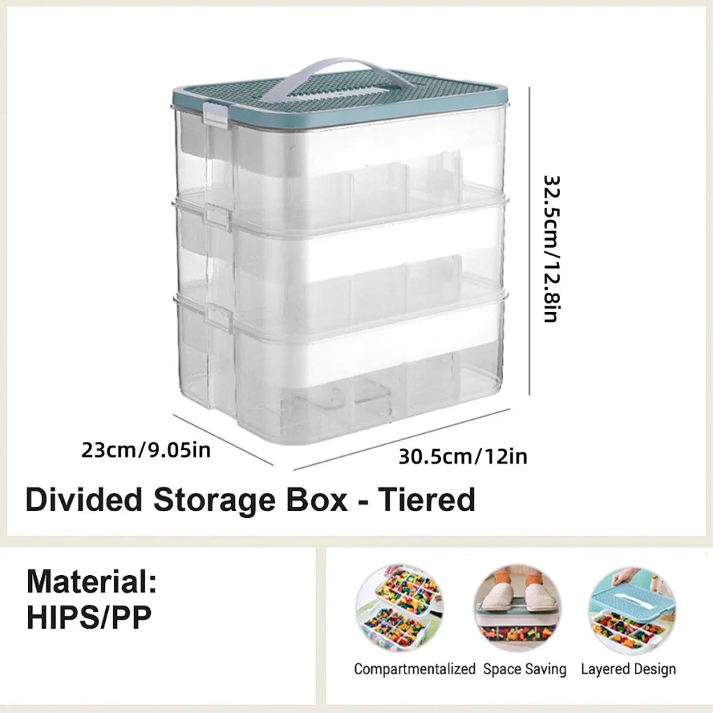 3Layer Storage Box Large Capacity Toy Organizer Building