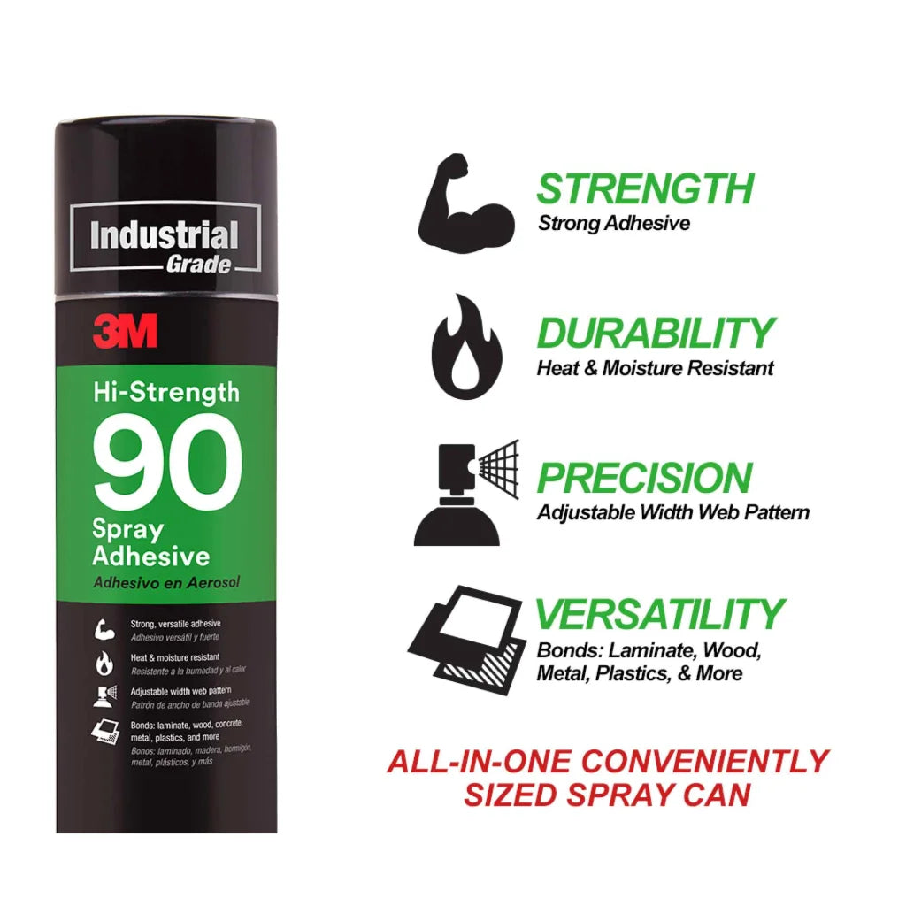 3M Hi-Strength 90 Spray Adhesive 500g Strong Laminate Wood