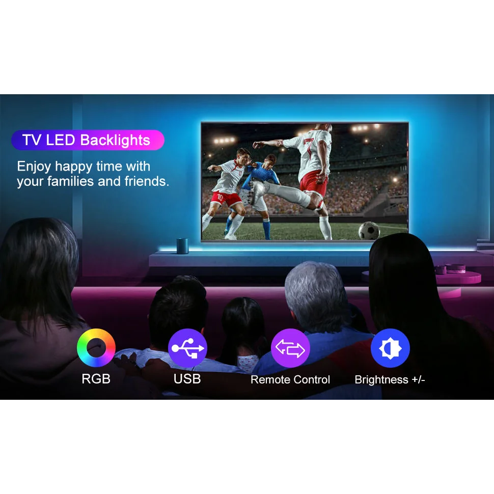 3M LED Strip Lights Rope Light for TV Gaming and Computer