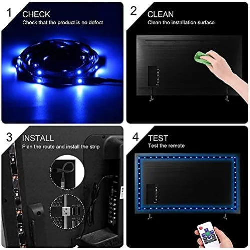 3M LED Strip Lights Rope Light for TV Gaming and Computer