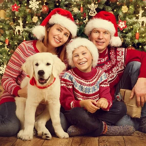 3Pack Christmas Santa Hats for Adults - Extra Thicken