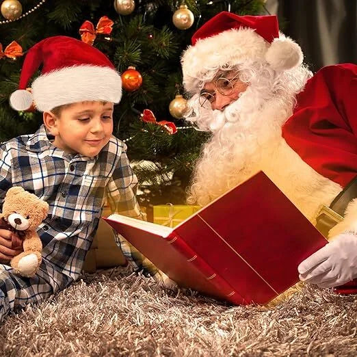 3Pack Christmas Santa Hats for Adults - Extra Thicken