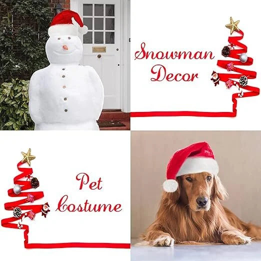 3Pack Christmas Santa Hats for Adults - Extra Thicken