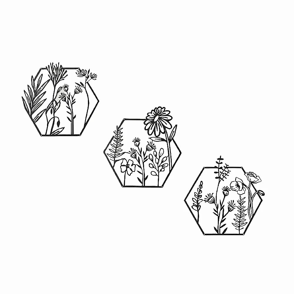 3pc Metal Art Wall Decor - Home & Garden > Decor > Garden