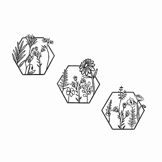 3pc Metal Art Wall Decor - Home & Garden > Decor > Garden