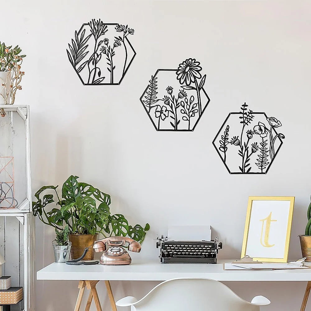 3pc Metal Art Wall Decor - Home & Garden > Decor > Garden