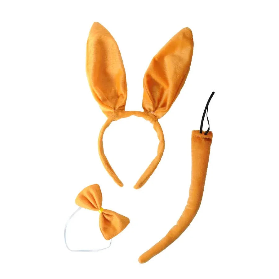 3pcs Kangaroo Animal Set Costume Dress Up Party Bow Tie
