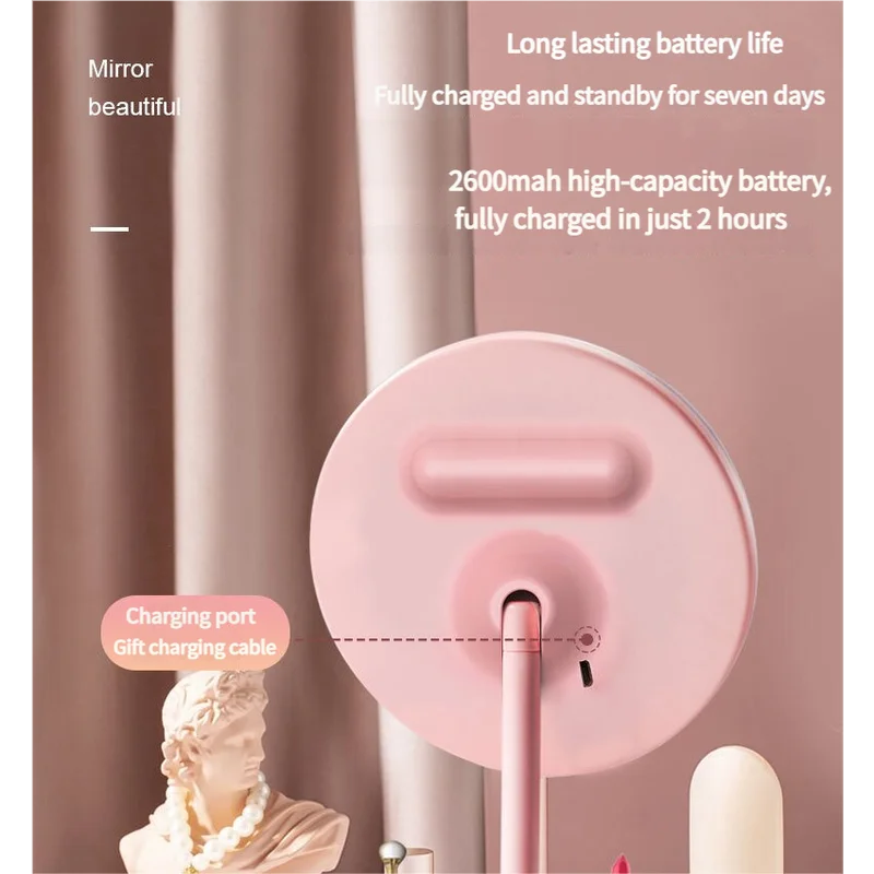3PCS LED Makeup Mirror with Lights - Portable Tabletop