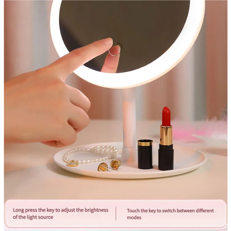 3PCS LED Makeup Mirror with Lights - Portable Tabletop