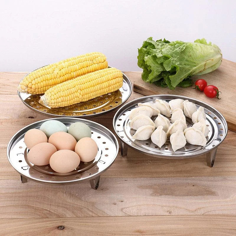 3pcs Stainless Steel Steamer Basket Steamer Tray Rack