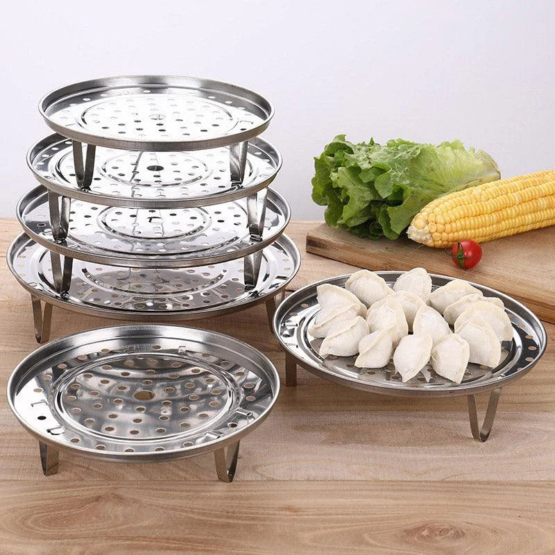 3pcs Stainless Steel Steamer Basket Steamer Tray Rack