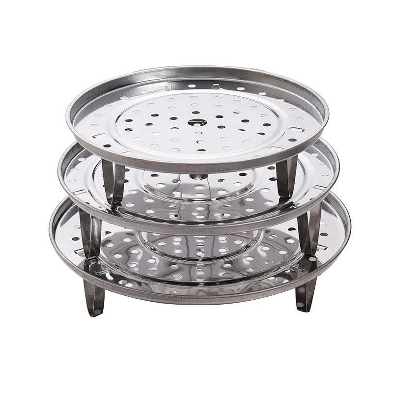 3pcs Stainless Steel Steamer Basket Steamer Tray Rack