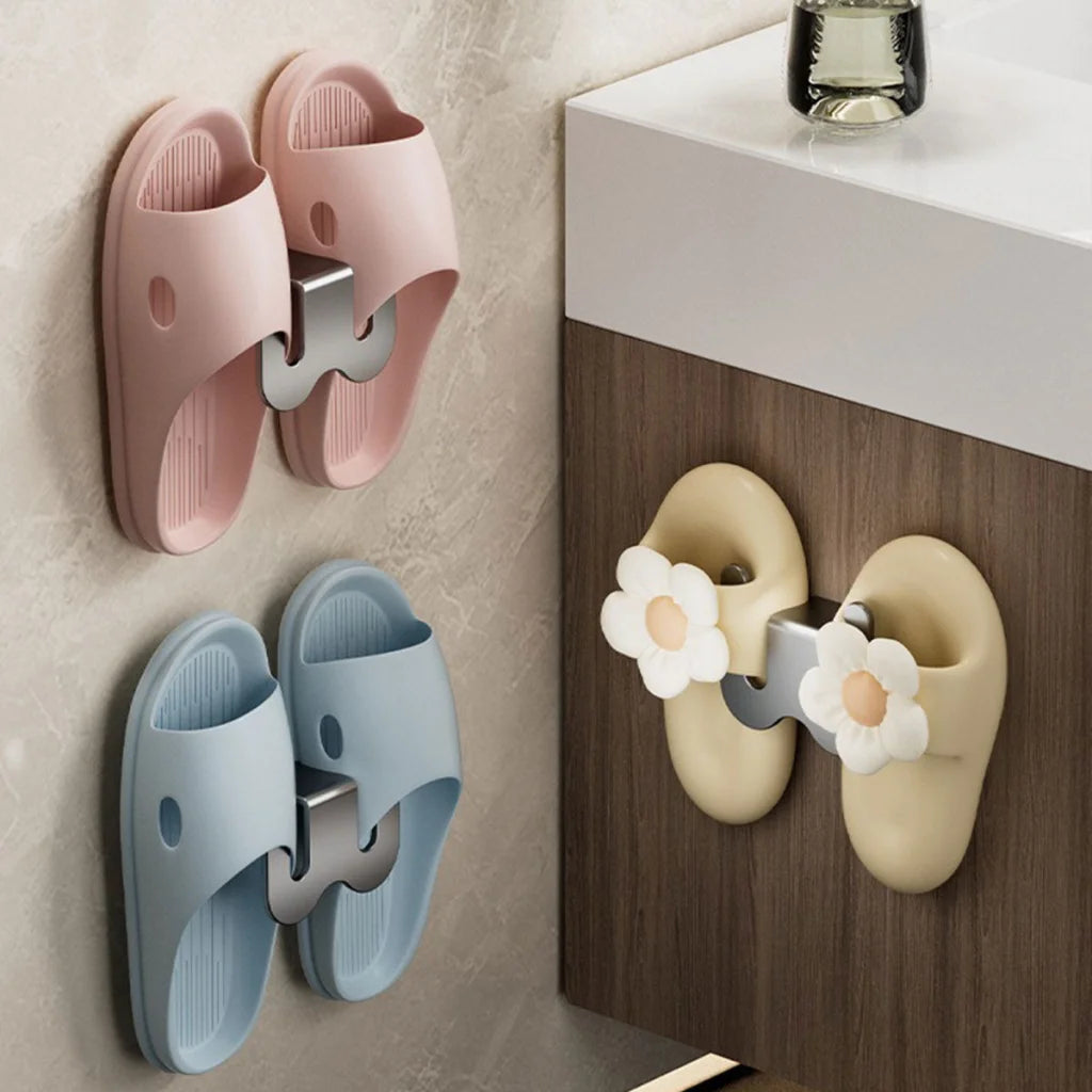 3PCS Wall Mounted Slipper Rack Bathroom Shoe Storage Hook