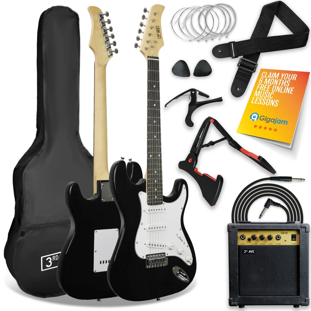 3rd Avenue Electric Guitar Pack - Black - Audio & Video >