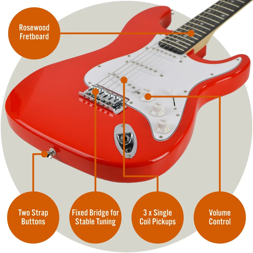 3rd Avenue Electric Guitar Pack - Red - Audio & Video >