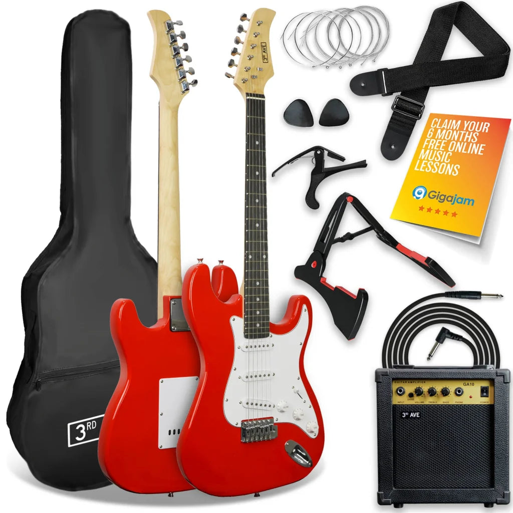 3rd Avenue Electric Guitar Pack - Red - Audio & Video >