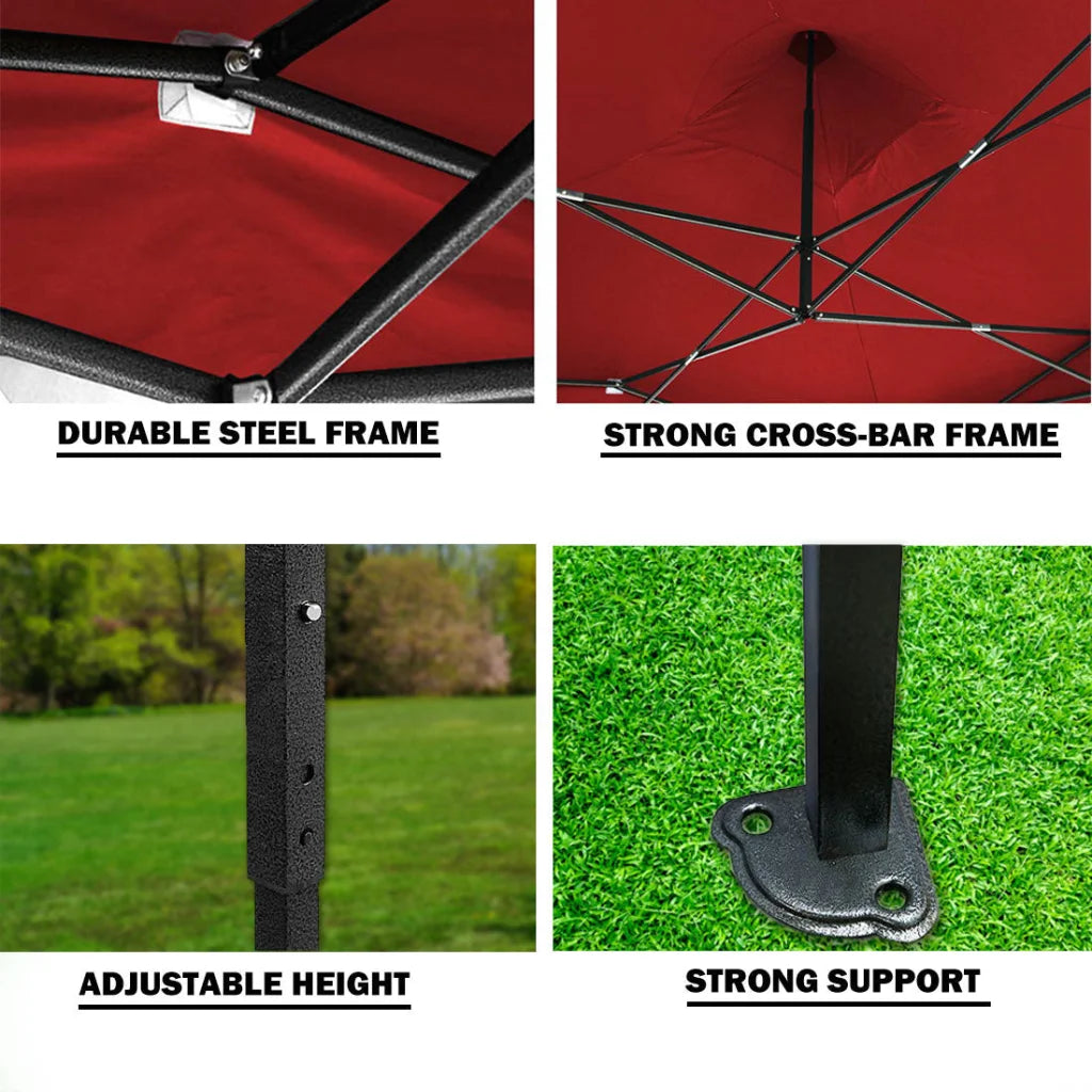 3x3m Pop Up Gazebo Outdoor Tent Folding Marquee Party