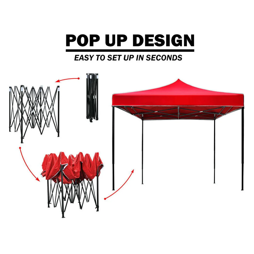 3x3m Pop Up Gazebo Outdoor Tent Folding Marquee Party