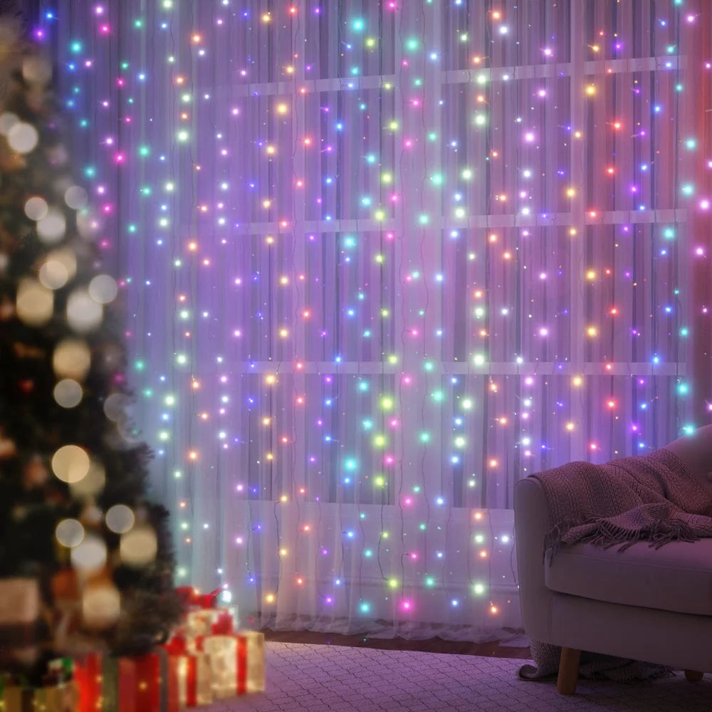 3X6M Christmas Lights Curtain Light 960 LED RGB Remote