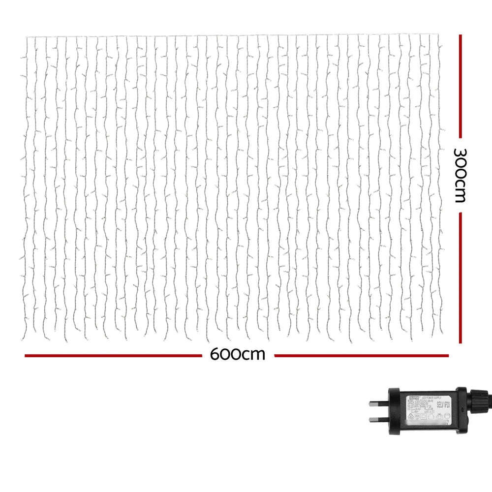 3X6M Christmas Lights Curtain Light 960 LED RGB Remote