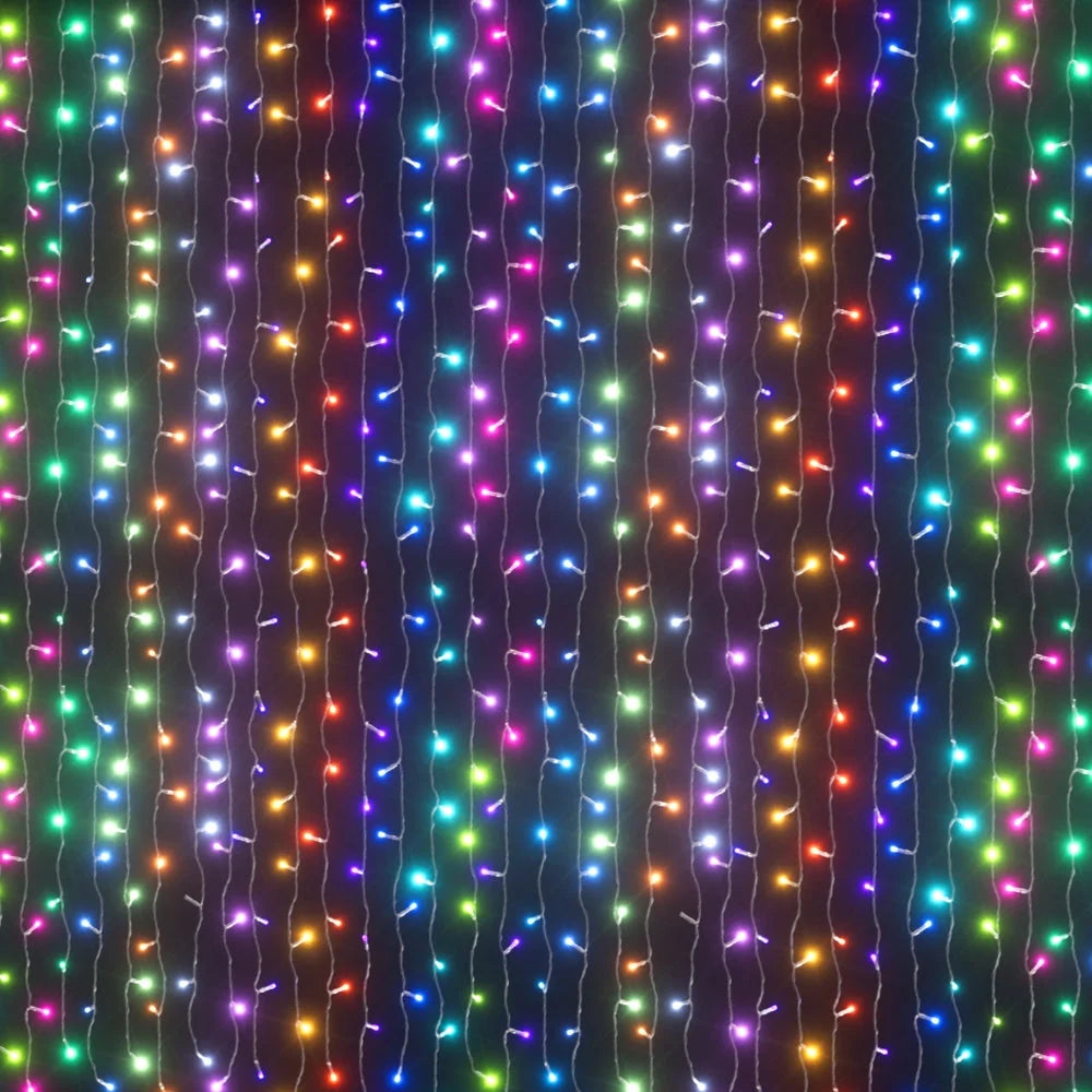 3X6M Christmas Lights Curtain Light 960 LED RGB Remote