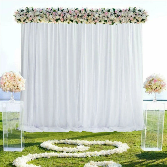 3x6m White Stage Curtain Backdrop - Home & Garden >