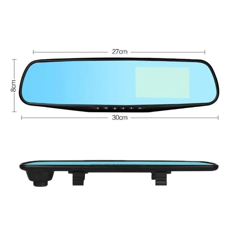 4.3 Dual-lens Hd Night Vision Driving Recorder with Parking