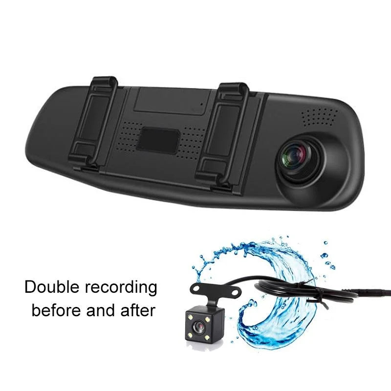 4.3 Dual-lens Hd Night Vision Driving Recorder with Parking