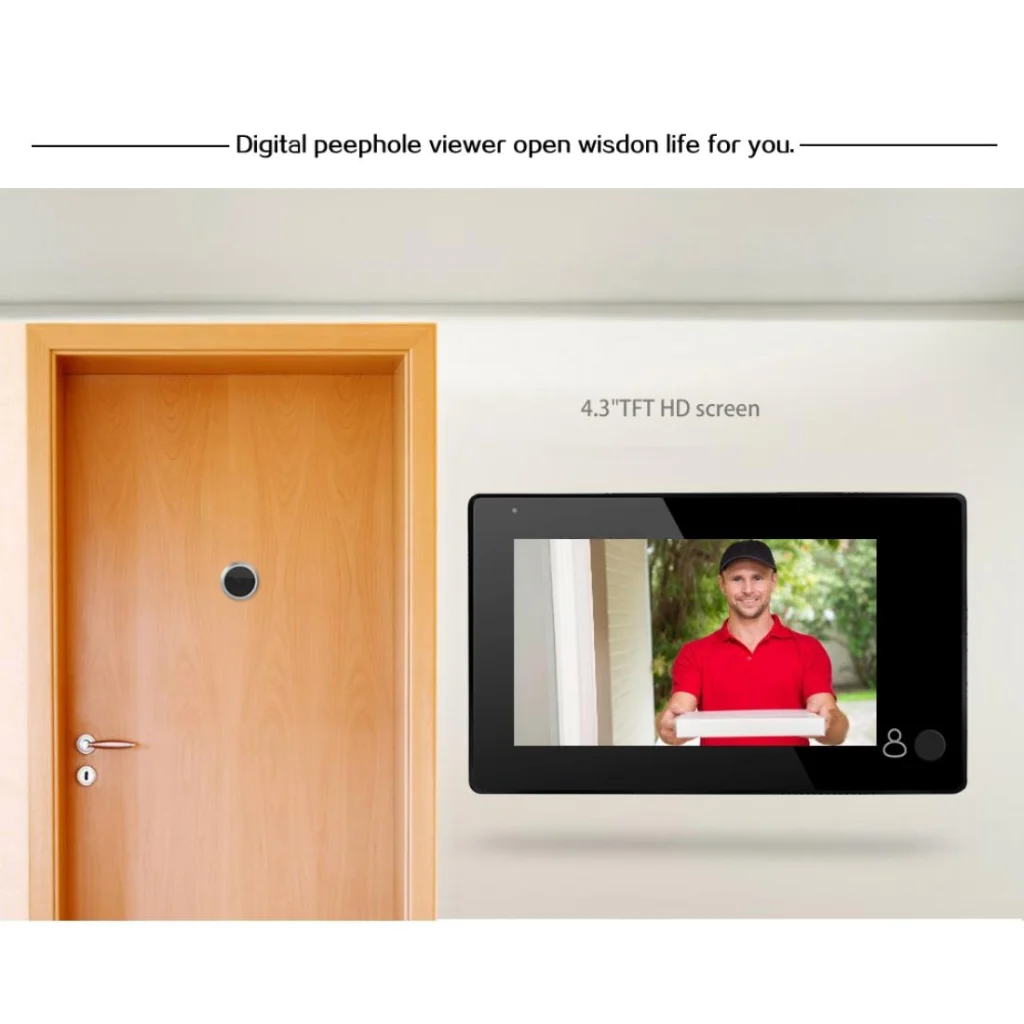 4.3 Security Camera Door Peephole With One-Key Watch