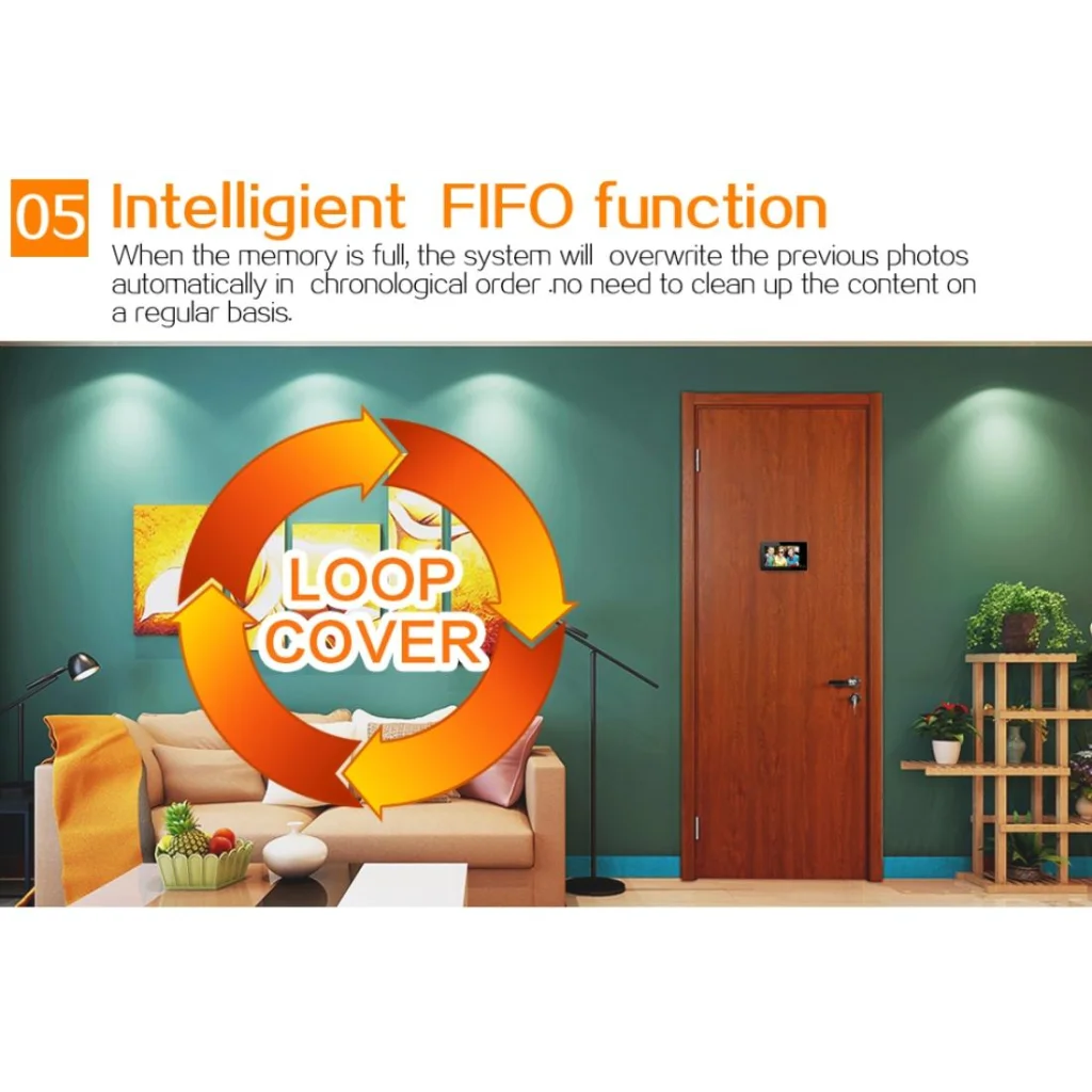 4.3 Security Camera Door Peephole With One-Key Watch