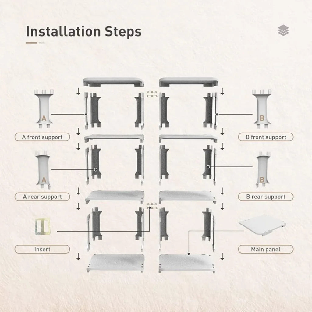 4/5Tier Shoe Rack Organizer Shelf Space Saving Storage