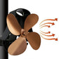 4-blade Heat Powered Fireplace Stove Fan - Aluminum - Rose