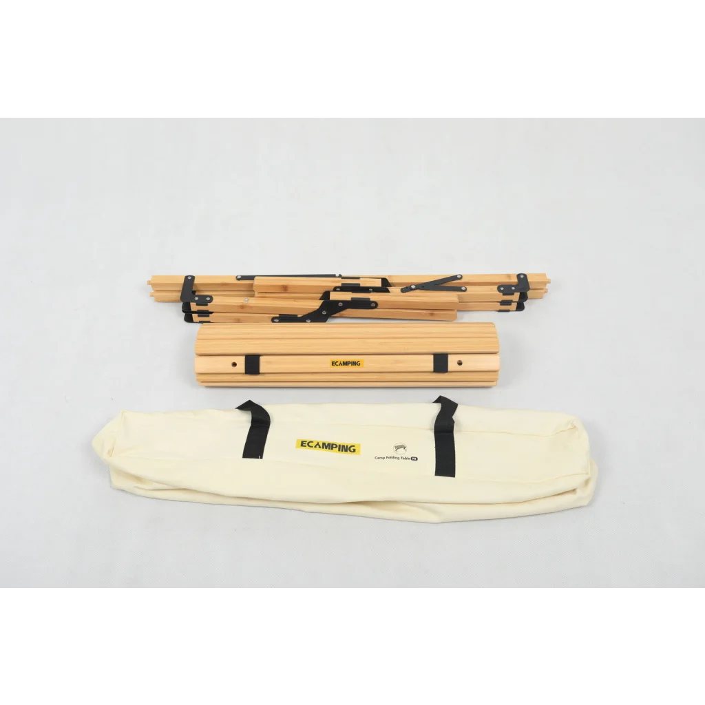 4 Chairs & 1 Table Set Bamboo Camping Folding Portable