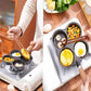 Cup cast iron with assembled base supports and lower rails