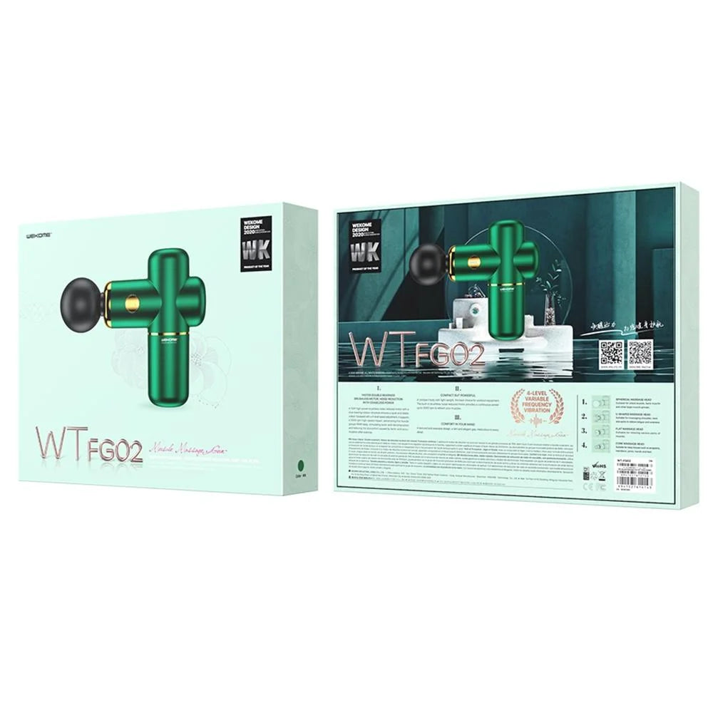 4-Head Portable Muscle Massage Gun For Sports - Red