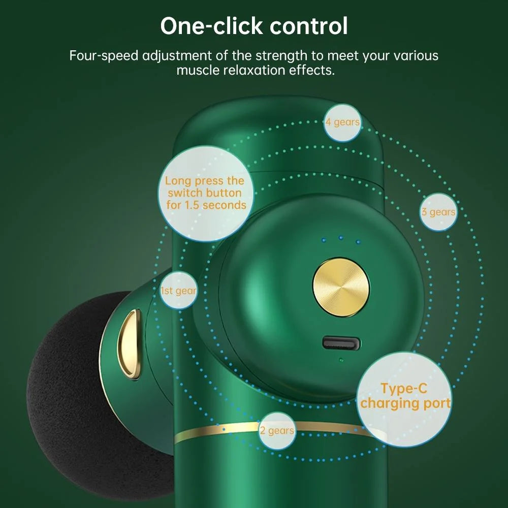 4-Head Portable Muscle Massage Gun For Sports - Tarnish