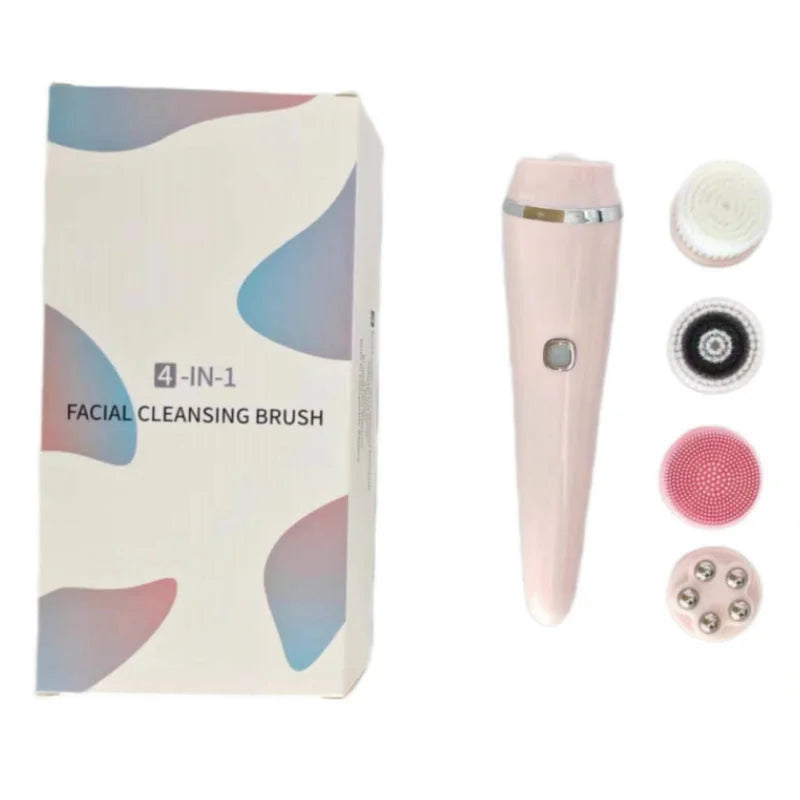 4-in-1 Electric Facial Cleansing Brush & Massager - IPX6