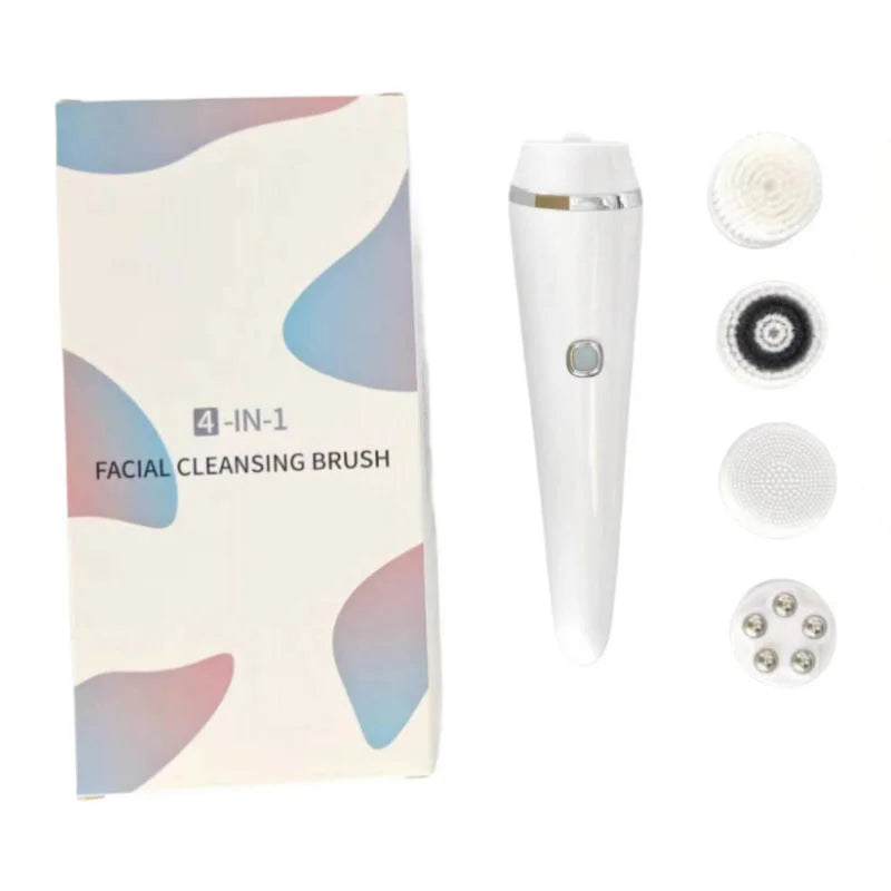 4-in-1 Electric Facial Cleansing Brush & Massager - IPX6
