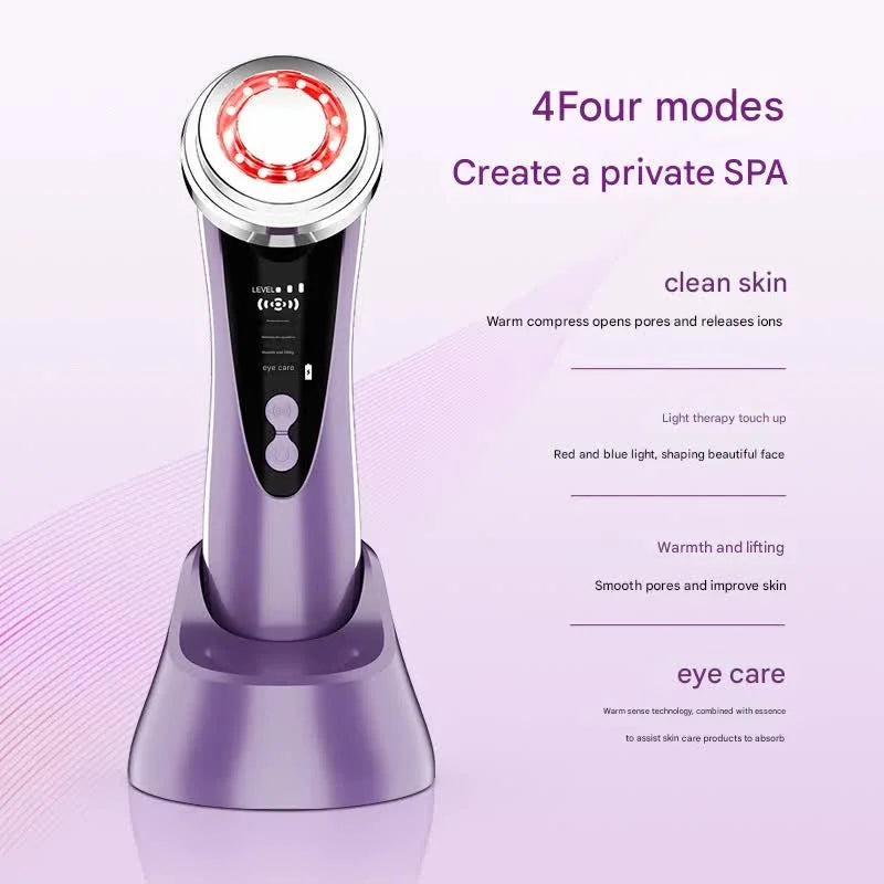 4-in-1 Facial Beauty Device - LED Light Therapy Warm