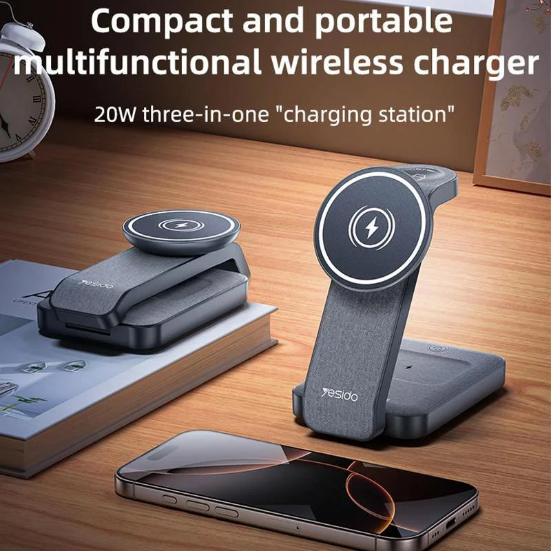 4 In 1 Magnetic Wireless Charging Stand With Night Light
