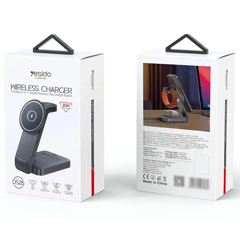 4 In 1 Magnetic Wireless Charging Stand With Night Light