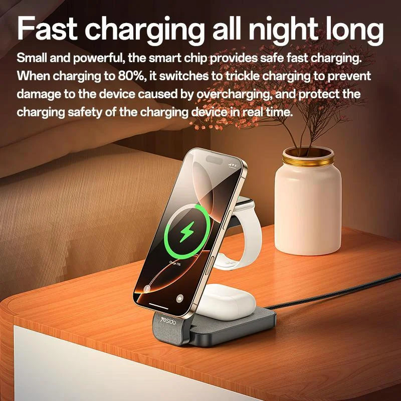 4 In 1 Magnetic Wireless Charging Stand With Night Light