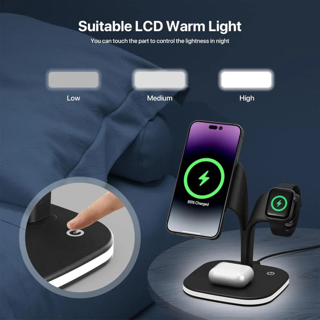 4 in 1 Wireless Charging Station with Night Light